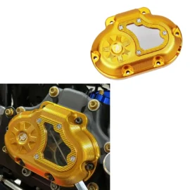 Gold Transmission Side Cover for Harley 07-16 Touring FL Softail, 06-17 Dyna FXD