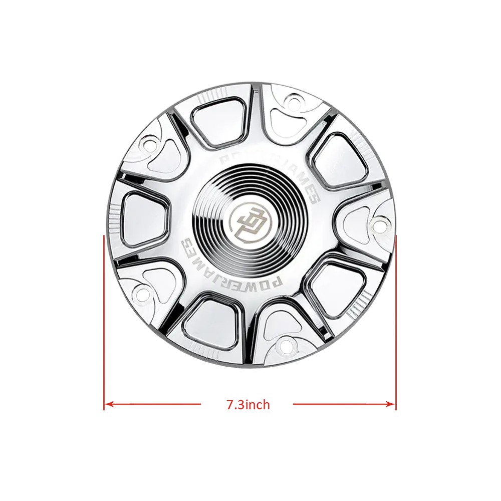 Chrome 5 Hole Derby Cover for Harley Dyna 99-18 Softail 99-15 Touring OEM 25441-04A - Image 2