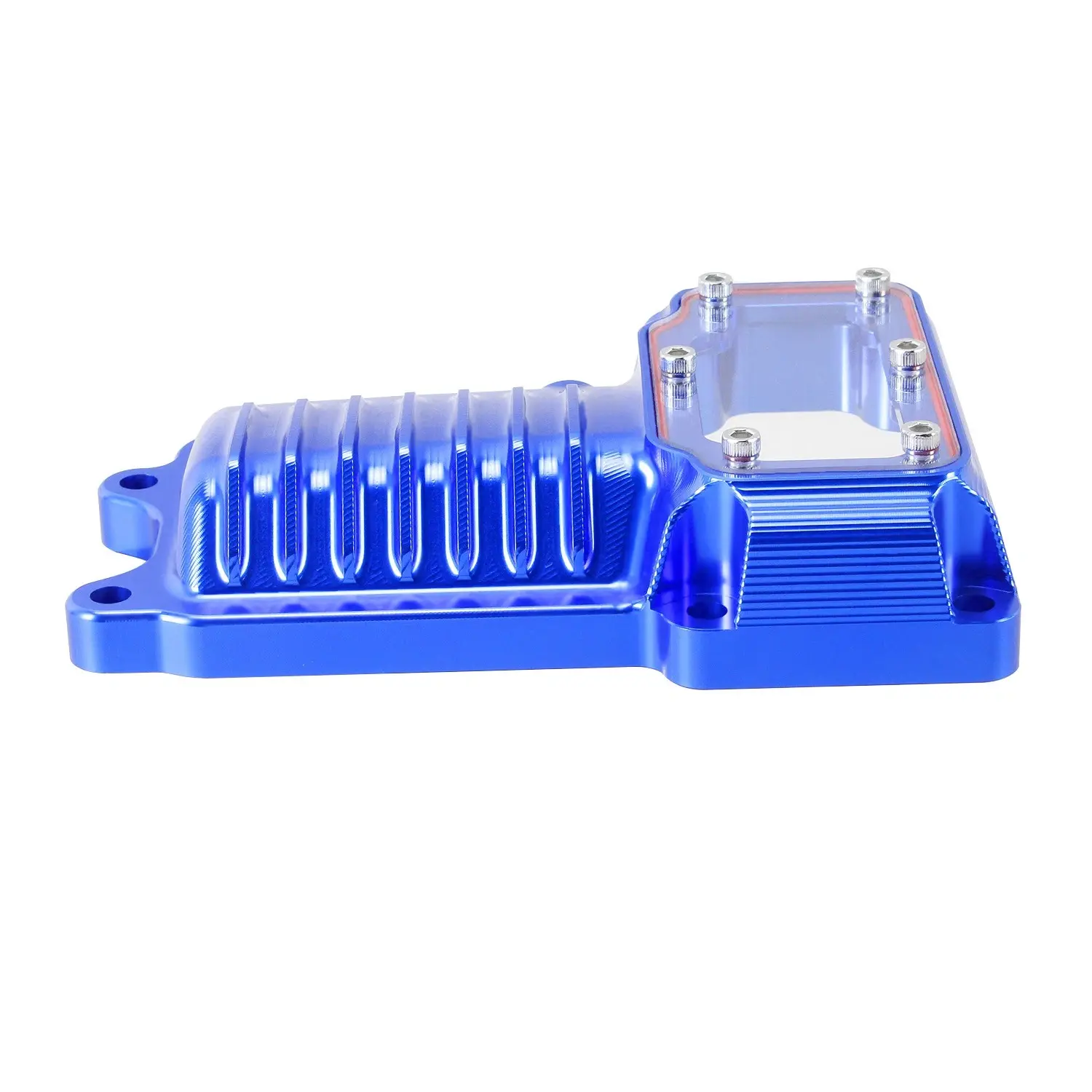 Blue Twin Cam Transmission Top Cover for Harley 2008-17 Softail Dyna Touring FLH - Image 3