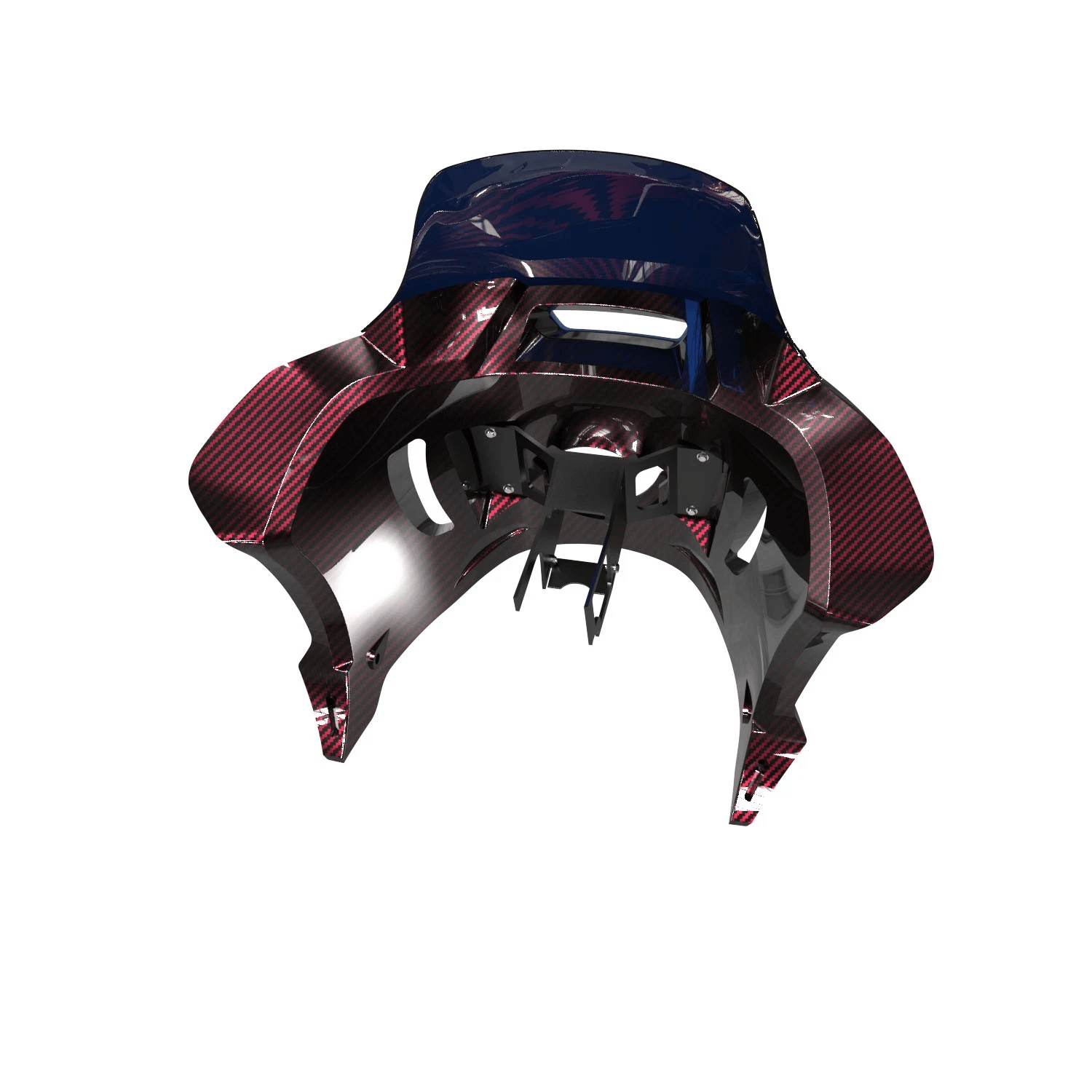 Red Carbon Fiber Outer Fairing for Harley Softail Models 2018 and Later - Image 6