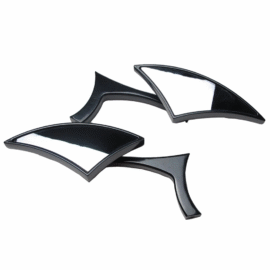 Black Triangle Rear View Mirrors for Harley Dyna Softail Sportster Touring