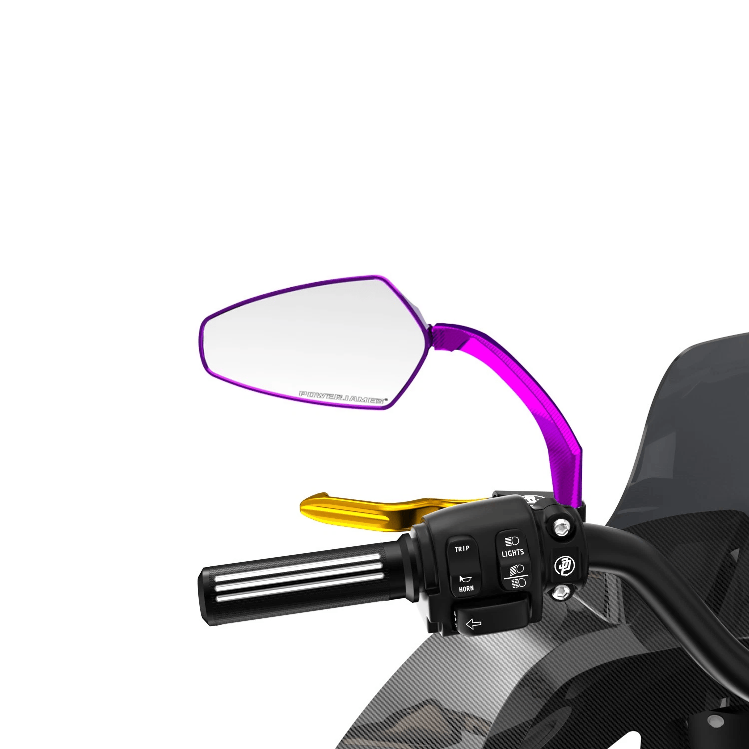 Purple 4.3 inch Aluminum CNC Cut Motorcycle Rear View Mirrors for Harley Softail Dyna Sportster Touring - Image 7