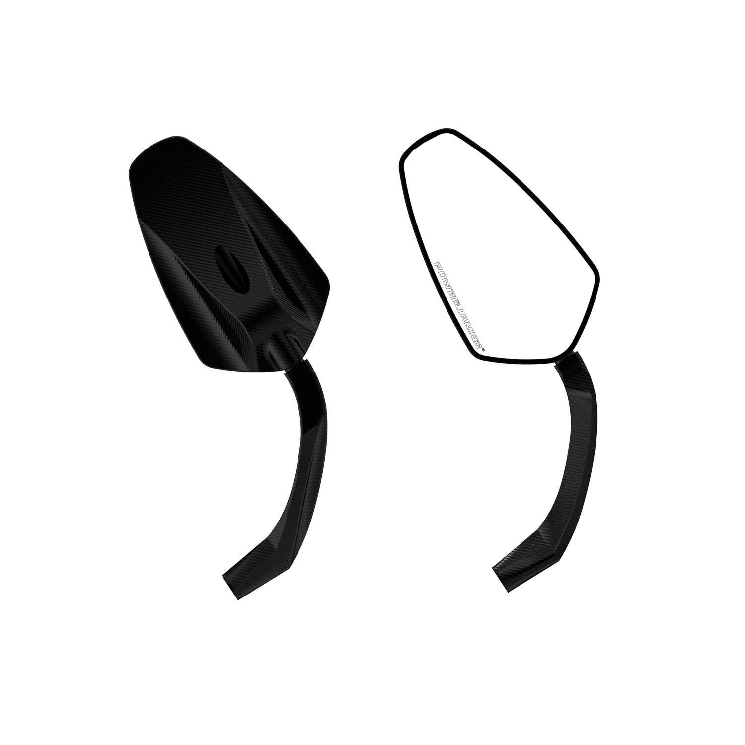 Black 4.3 inch Aluminum CNC Cut Motorcycle Rear View Mirrors for Harley Softail Dyna Sportster Touring