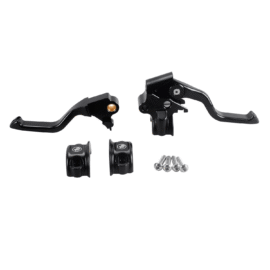 Black Easy Pull Clutch Brake Hand Control Levers for Harley 1996-2017 Softail Dyna, 96-03 XL,1996-07 Touring