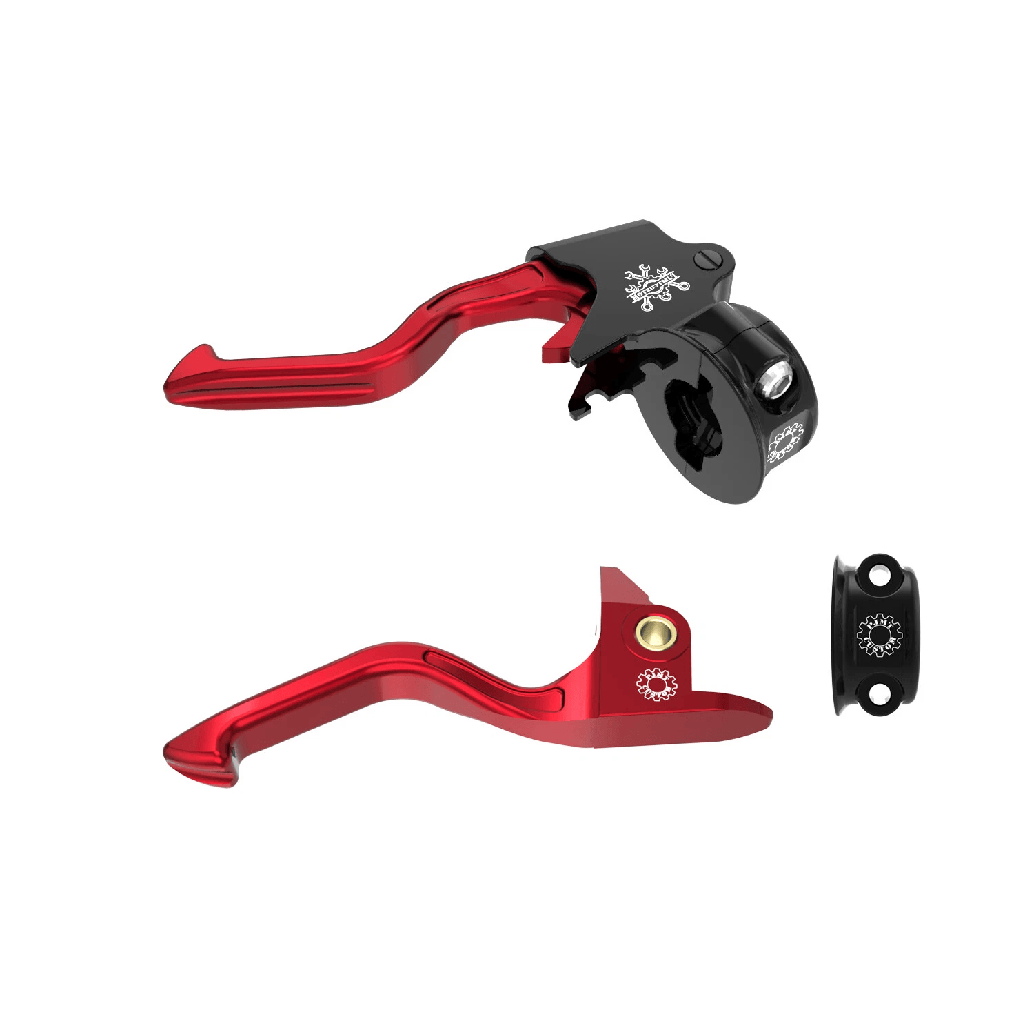 Red Easy Pull Clutch Brake Hand Control Levers for Harley 2018-Later Softail