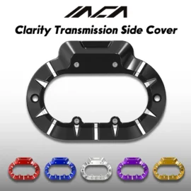 INCA CNC Clarity Transmission Side Cover for Harley Touring Models 2014-2025, Softail/Dyna Models 2016-2017, Multiple Colors