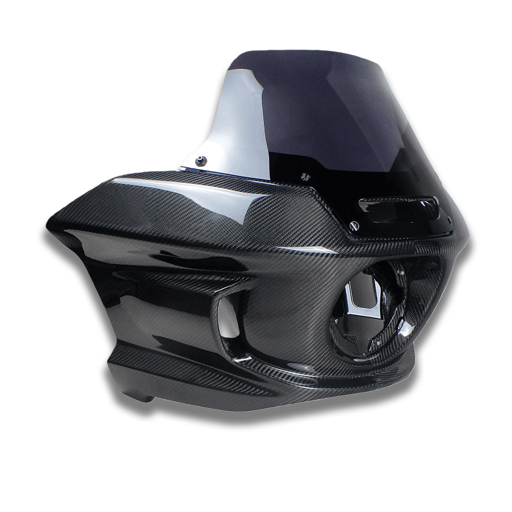 Black Carbon Fiber Outer Fairing for Harley Softail Models 2018 and Later - Image 2
