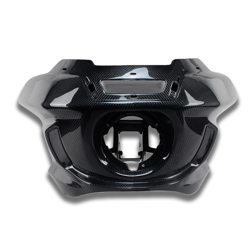 Black Carbon Fiber Outer Fairing for Harley Softail Models 2018 and Later - Image 3