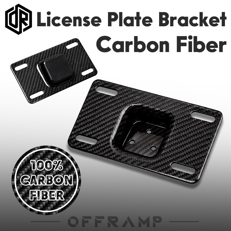 Black Carbon Fiber License Plate Assemblies For Harley Softail Dyna Touring XL