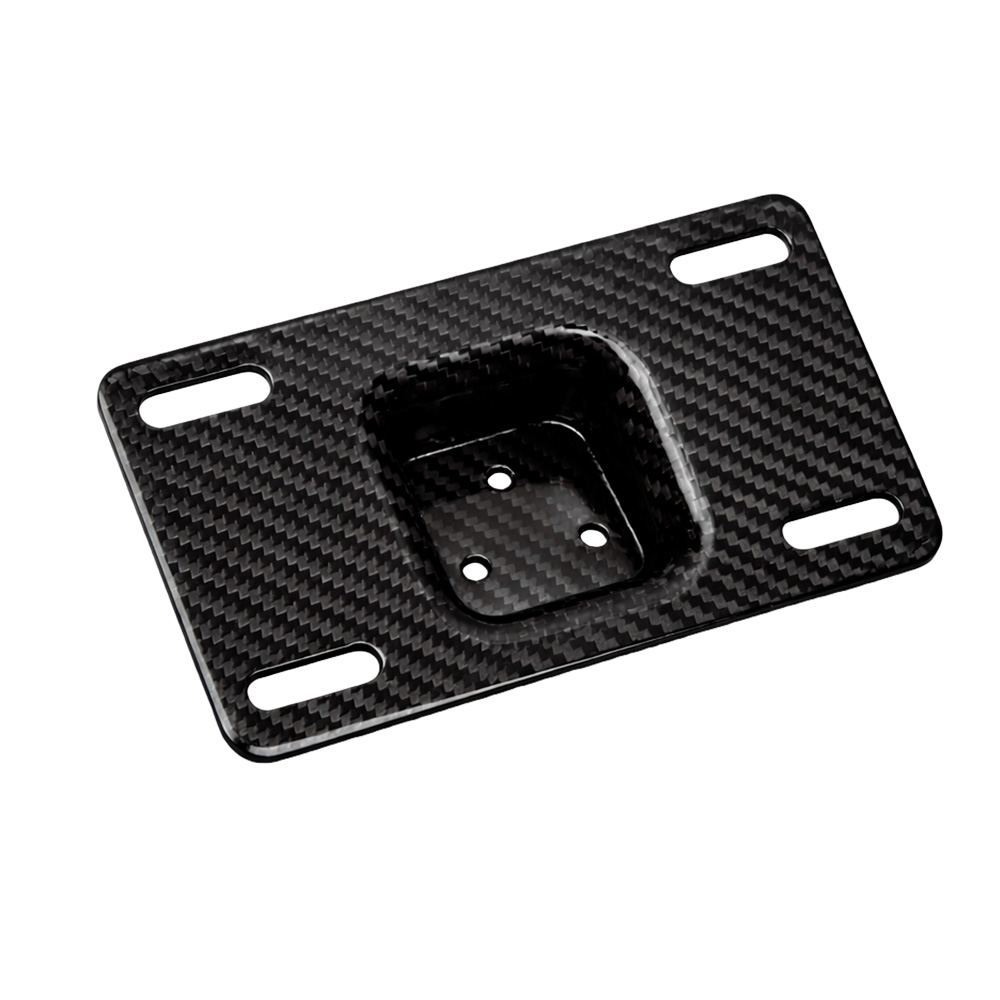 Black Carbon Fiber License Plate Assemblies For Harley Softail Dyna Touring XL - Image 2