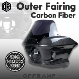 Black Carbon Fiber Outer Fairing for Harley Softail Models 2018 and Later