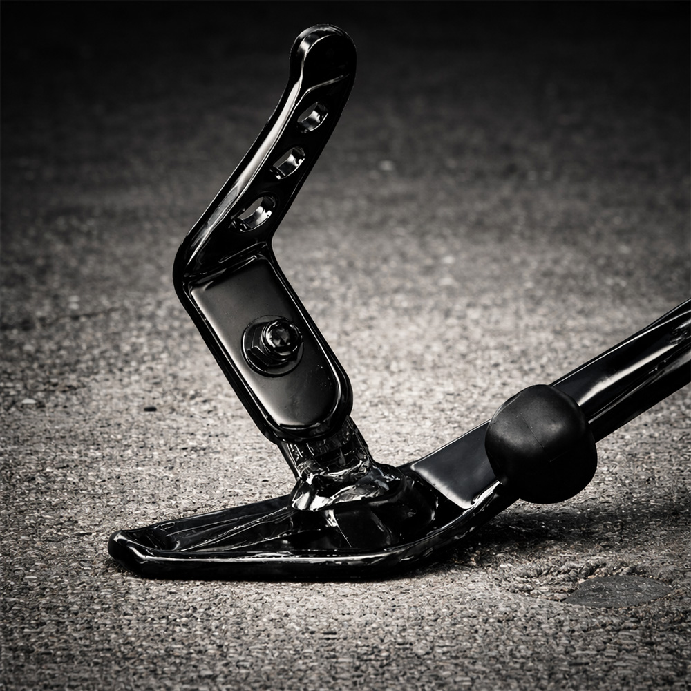 Black Kickstand Extension(Jiffy Stand Extension) for Harley 1999-later Touring models - Image 2
