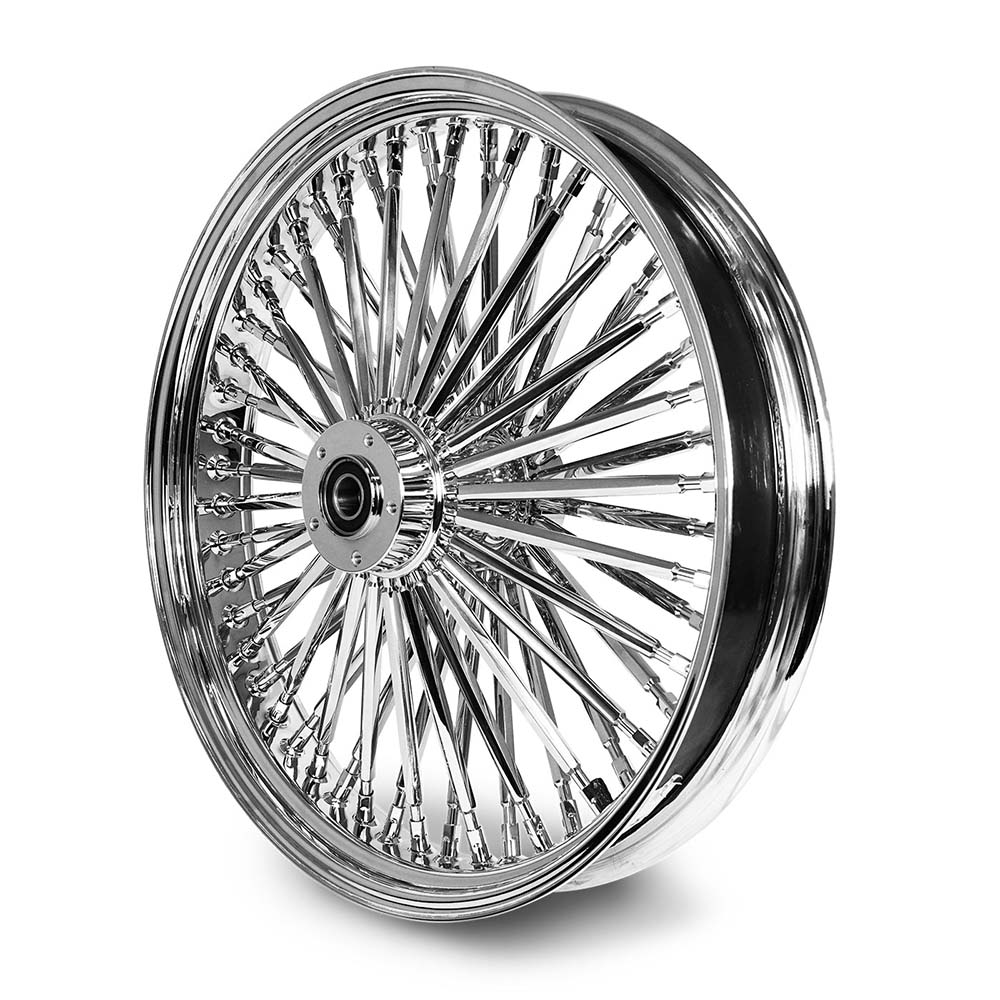 Fat 52 Stainless-Spoke G-Type Chrome Wheel for Harley Touring/Softail - Image 2