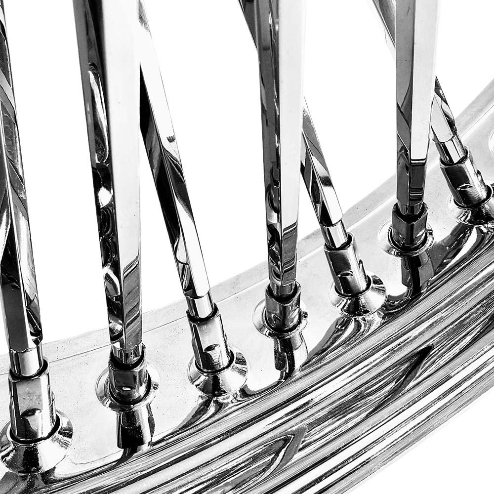 Fat 52 Stainless-Spoke G-Type Chrome Wheel for Harley Touring/Softail - Image 5