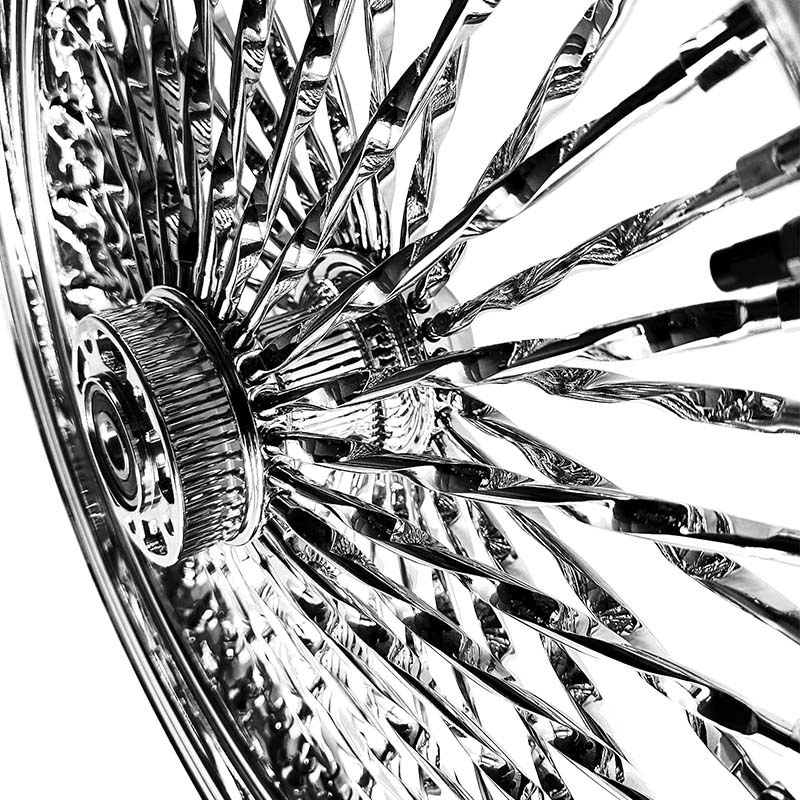 Fat 52 Stainless-Spoke Cali Design Chrome Wheel for Harley Touring/Softail - Image 6