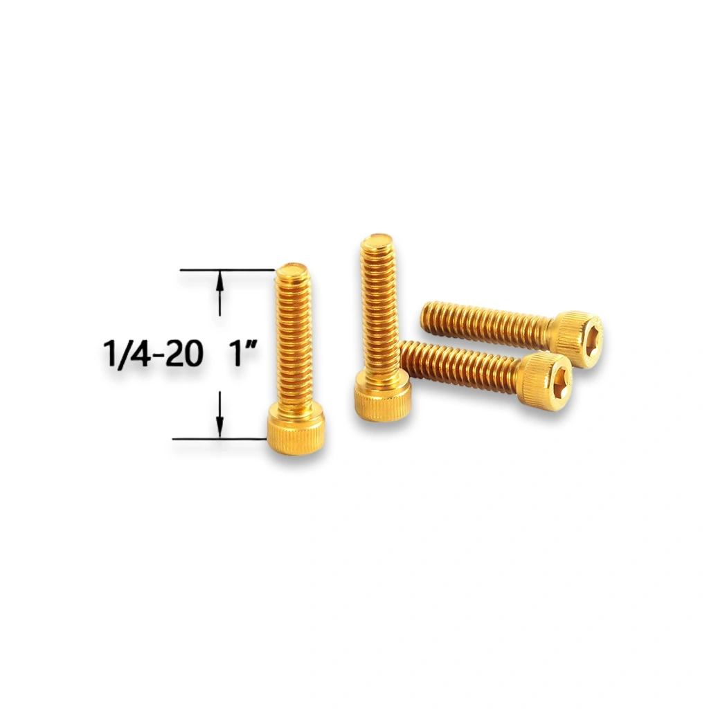 Gold Handlebar Control Clamp Bolt Kit for Harley - Image 2
