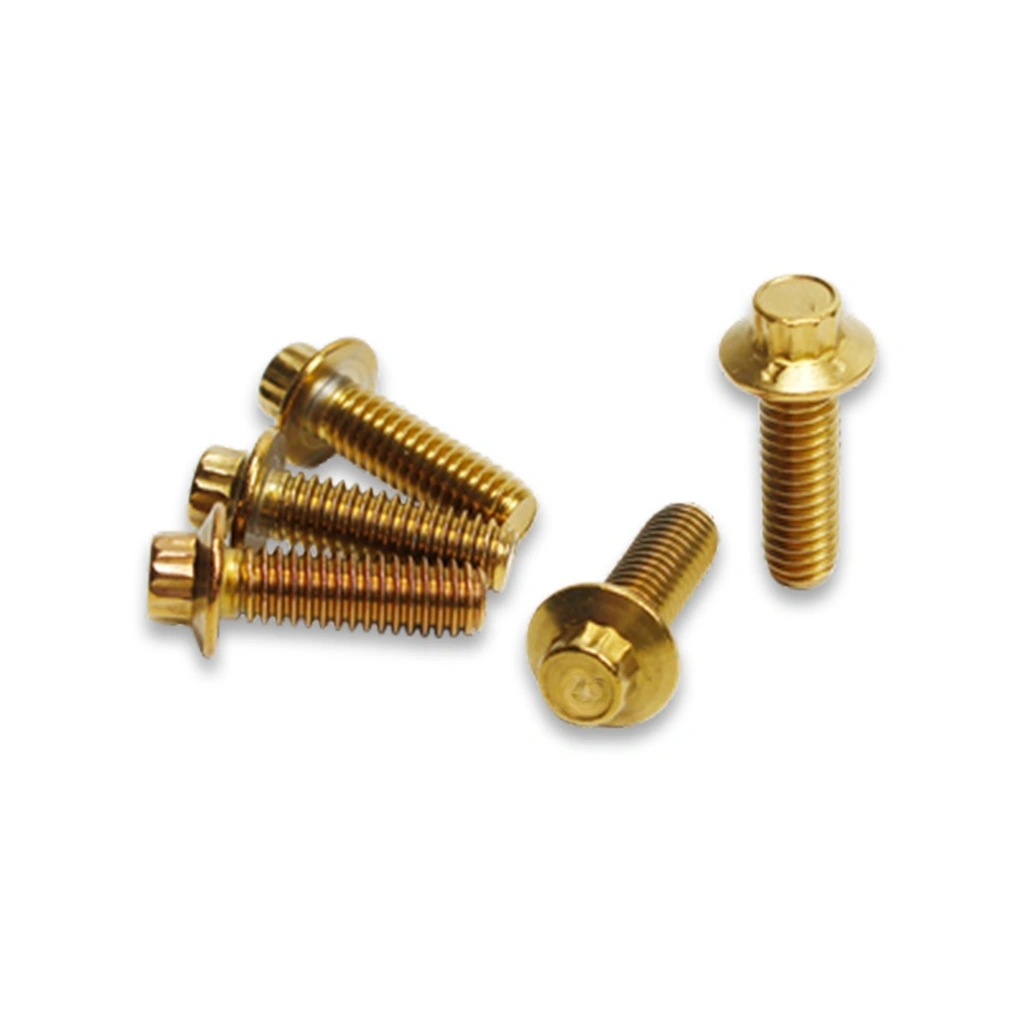 Gold Front Brake Rotor Bolt Kit for Harley - Image 3