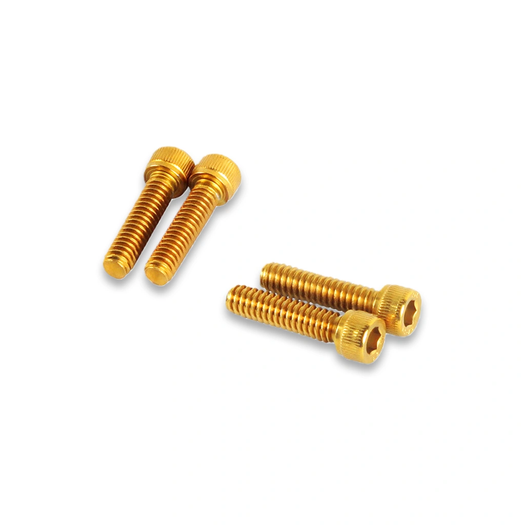 Gold Handlebar Control Clamp Bolt Kit for Harley - Image 3