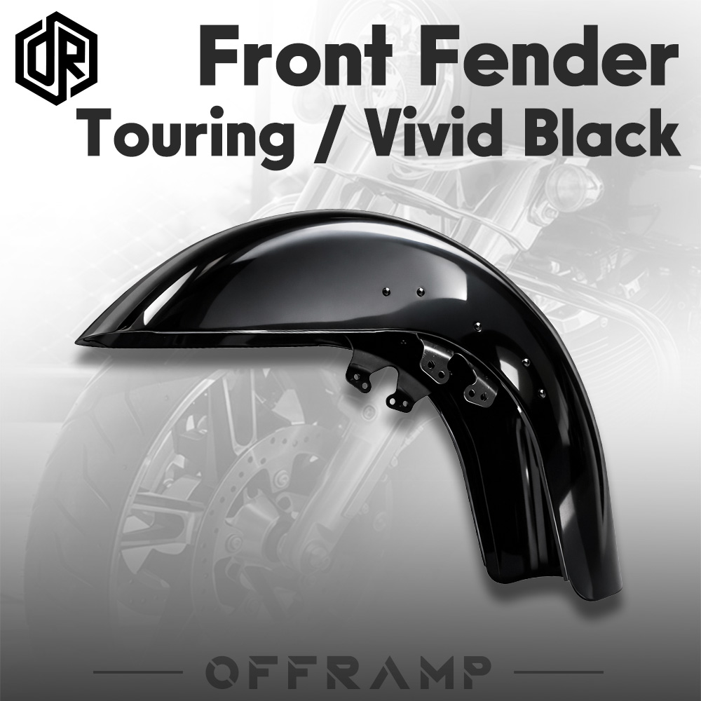 Vivid Black Front Fender For Harley Street Glide Road Glide '14-'23