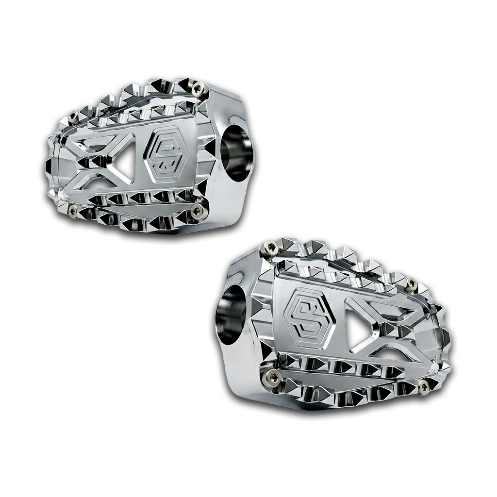 OFFRAMP Chrome Modular Performance Footboards for Harley Softail, Touring & Sportster Models - Image 2