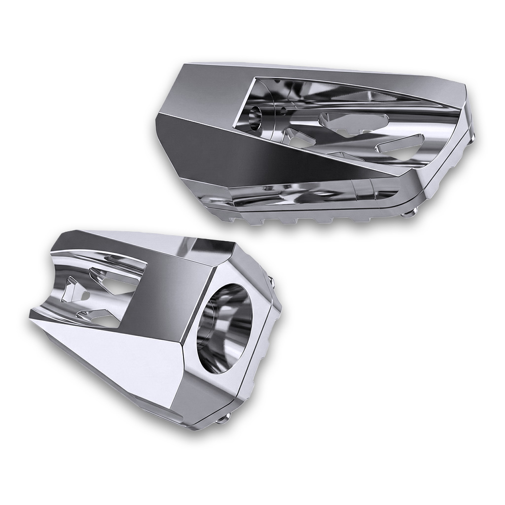 OFFRAMP Chrome Modular Performance Footboards for Harley Softail, Touring & Sportster Models - Image 8