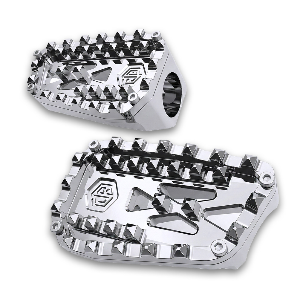 OFFRAMP Chrome Modular Performance Footboards for Harley Softail, Touring & Sportster Models - Image 2