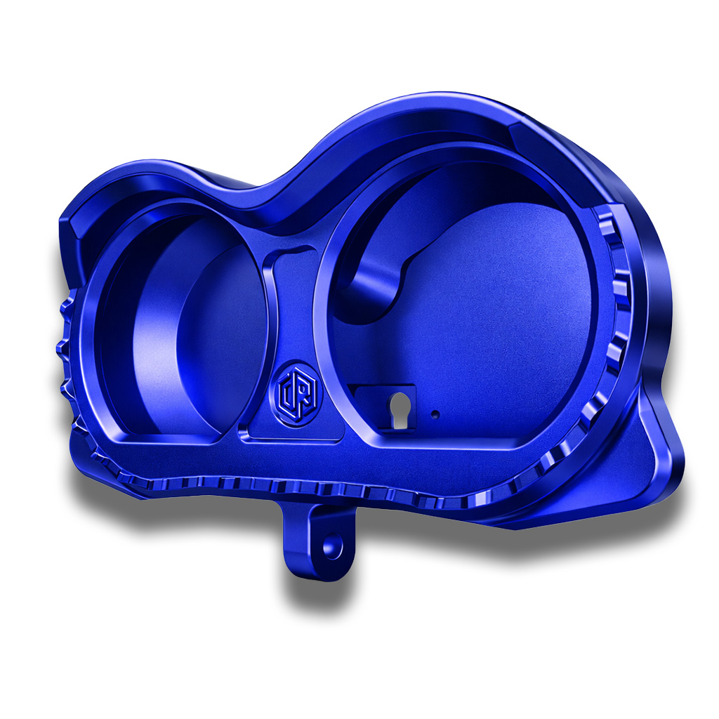 OFFRAMP LOCK-ON™ Gauge Bezel – CNC Machined Blue Anodized Finish for Harley Road Glide Touring - Image 5
