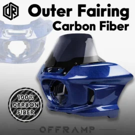 Blue Carbon Fiber Outer Fairing for Harley Softail Models 2018 and Later