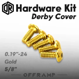 Gold Derby Cover Bolt Kit for Harley Softail 2019–2025