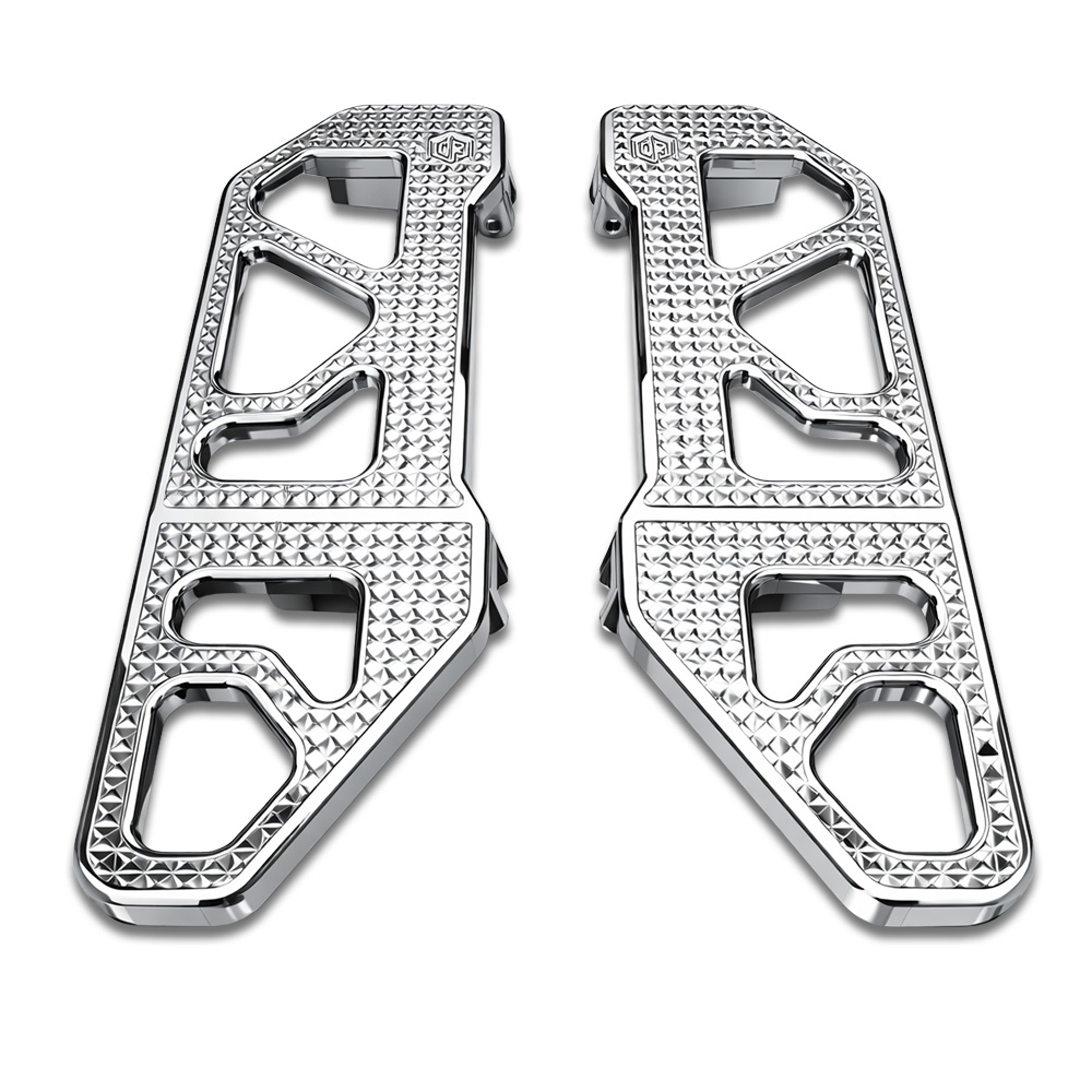 OFFRAMP STRIKE DECK™ Rider Footboards – CNC-Machined Chrome Finish for Harley Touring & Softail Models - Image 3