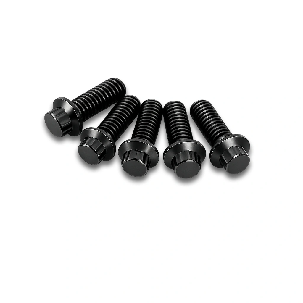 Titanium Black Front Brake Rotor Bolt Kit for Harley - Image 2