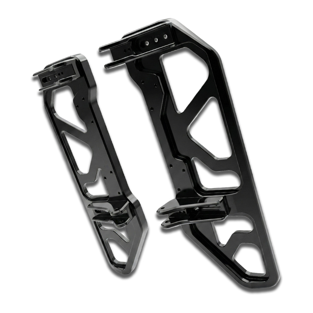 OFFRAMP STRIKE DECK™ Rider Footboards – CNC-Machined Black Finish for Harley Touring & Softail Models - Image 6