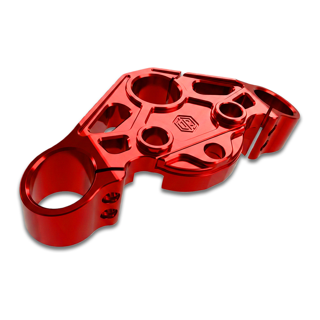 OFFRAMP WARPATH™ Touring Top Triple Tree – 1" Drop CNC Billet Anodizing Finish for Harley Road Glide 2015–2023 - Image 6