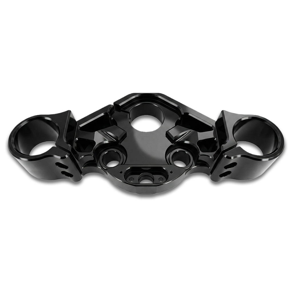 OFFRAMP WARPATH™ Touring Top Triple Tree – 1" Drop CNC Billet Black Finish for Harley Road Glide 2015–2023 - Image 7