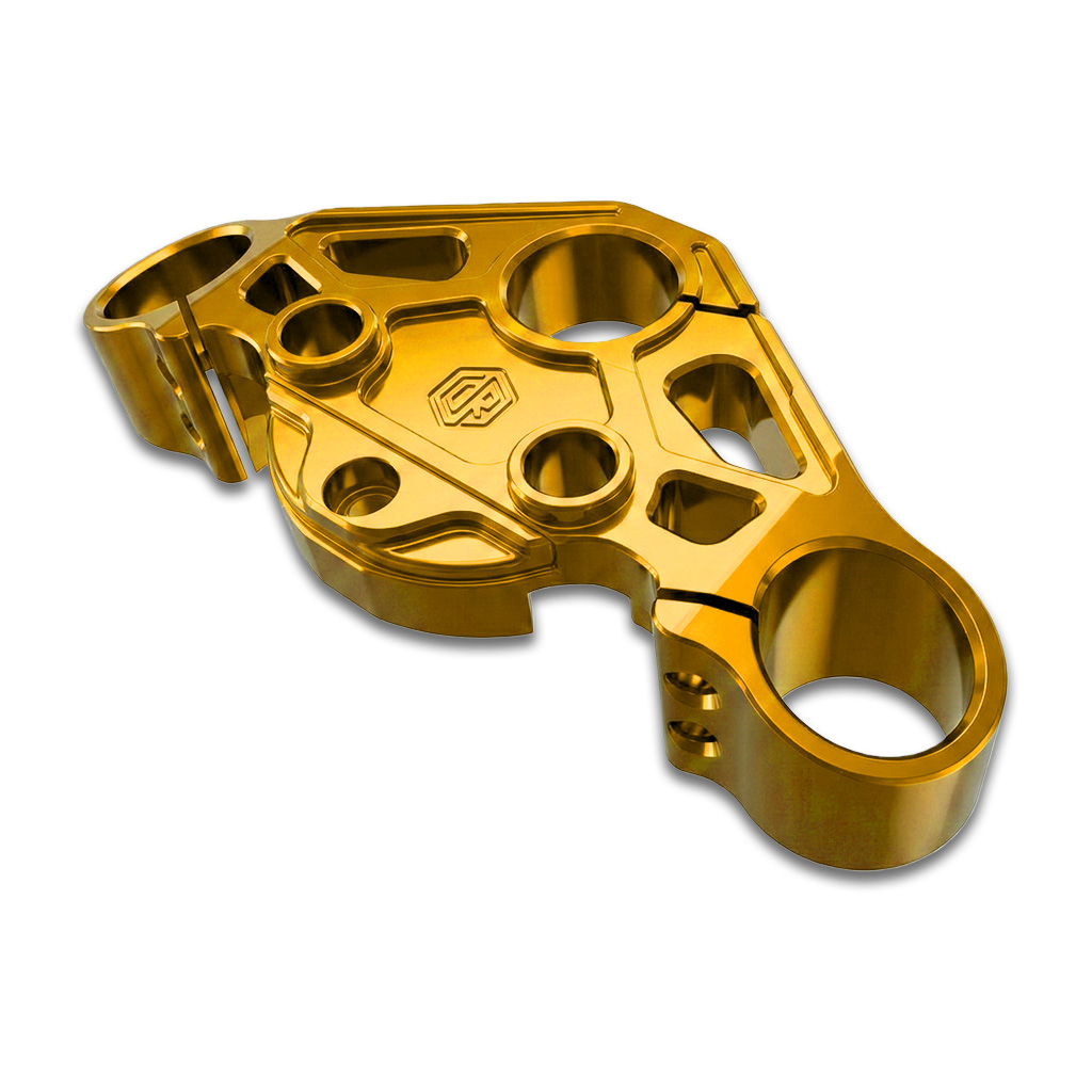 OFFRAMP WARPATH™ Touring Top Triple Tree – 1" Drop CNC Billet Anodizing Finish for Harley Road Glide 2015–2023 - Image 11