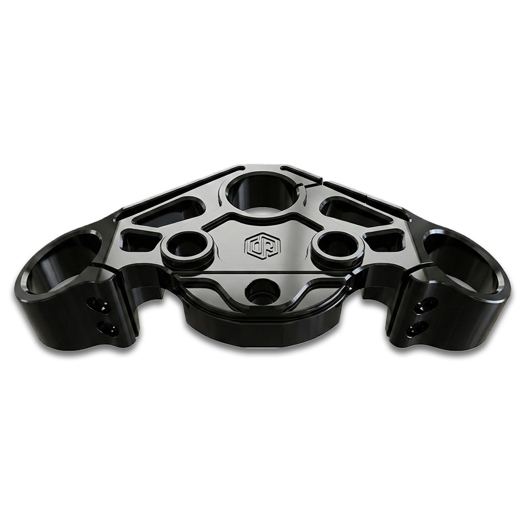 OFFRAMP WARPATH™ Touring Top Triple Tree – 1" Drop CNC Billet Black Finish for Harley Road Glide 2015–2023 - Image 3
