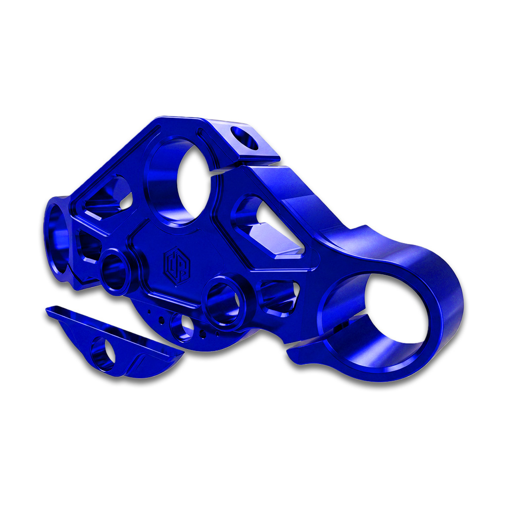 OFFRAMP WARPATH™ Touring Top Triple Tree – 1" Drop CNC Billet Anodizing Finish for Harley Road Glide 2015–2023 - Image 16