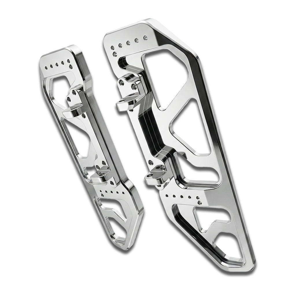 OFFRAMP STRIKE DECK™ Rider Footboards – CNC-Machined Chrome Finish for Harley Touring & Softail Models - Image 7