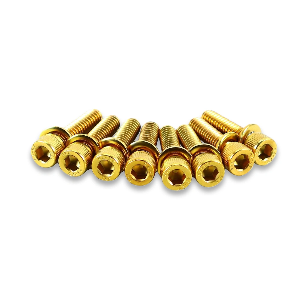 Gold Engine Lifter Cover Bolt Kit for Harley Softail, Dyna & Touring 2000–Later - Image 5