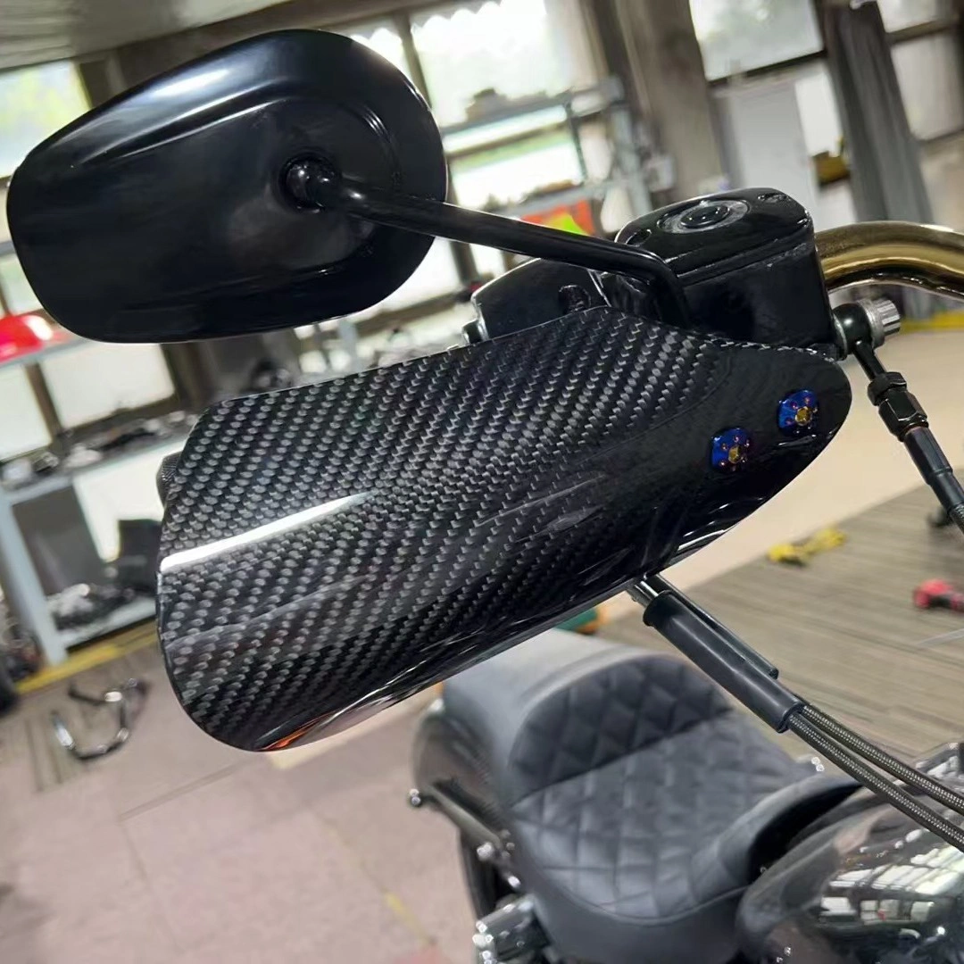 Carbon Fiber Hand Guard Windshields for Harley Rearview Mirrors (Left & Right) - Image 8