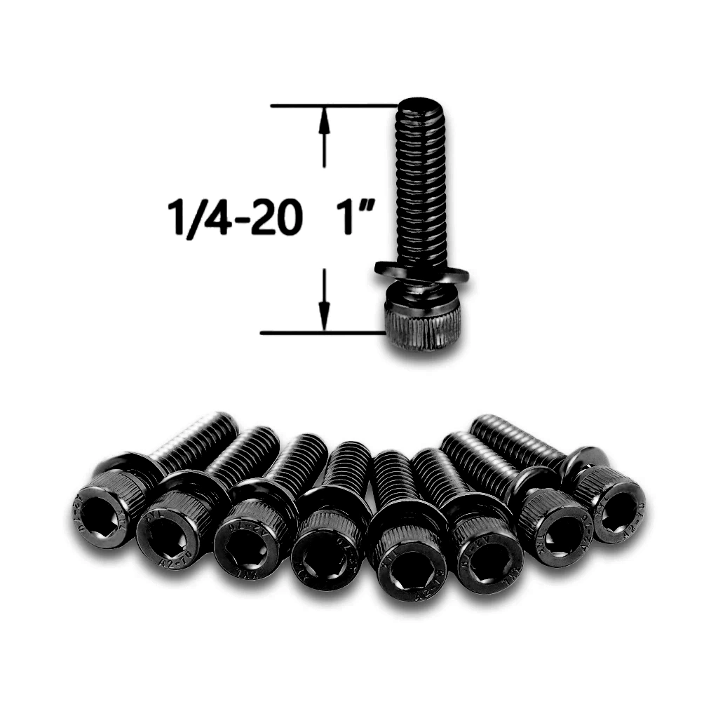 Black Engine Lifter Cover Bolt Kit for Harley Softail, Dyna & Touring 2000–Later - Image 8