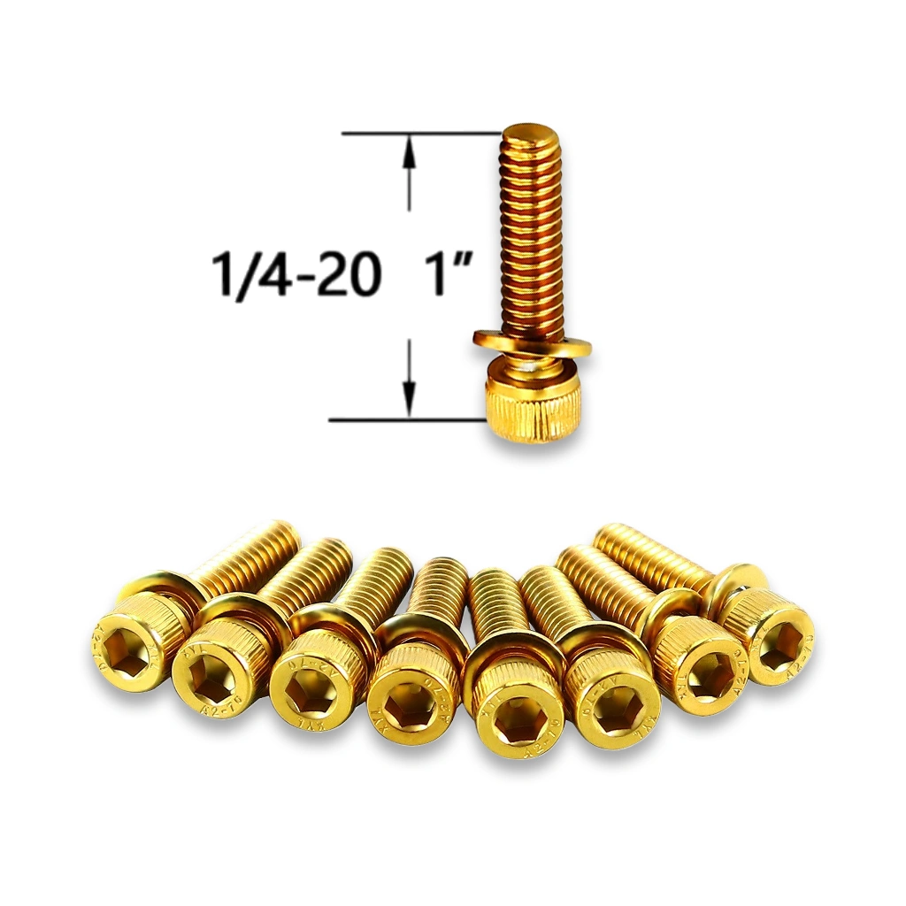 Gold Engine Lifter Cover Bolt Kit for Harley Softail, Dyna & Touring 2000–Later - Image 7
