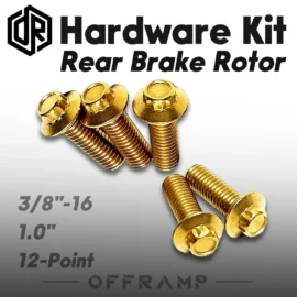 Gold Rear Brake Rotor Bolt Kit for Harley