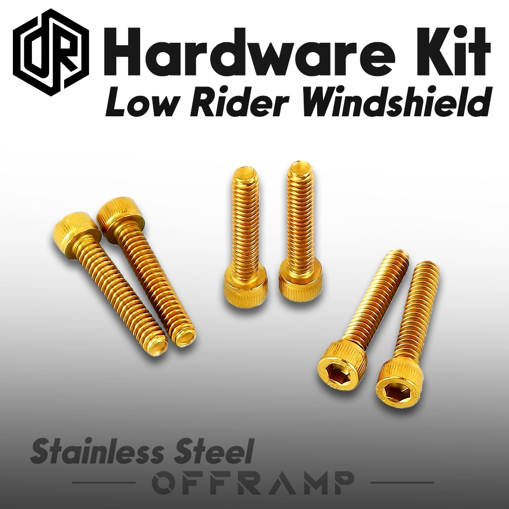 Gold Windshield Bolt Kit for Harley Low Rider ST FXRST & FXLRST 2022–2024