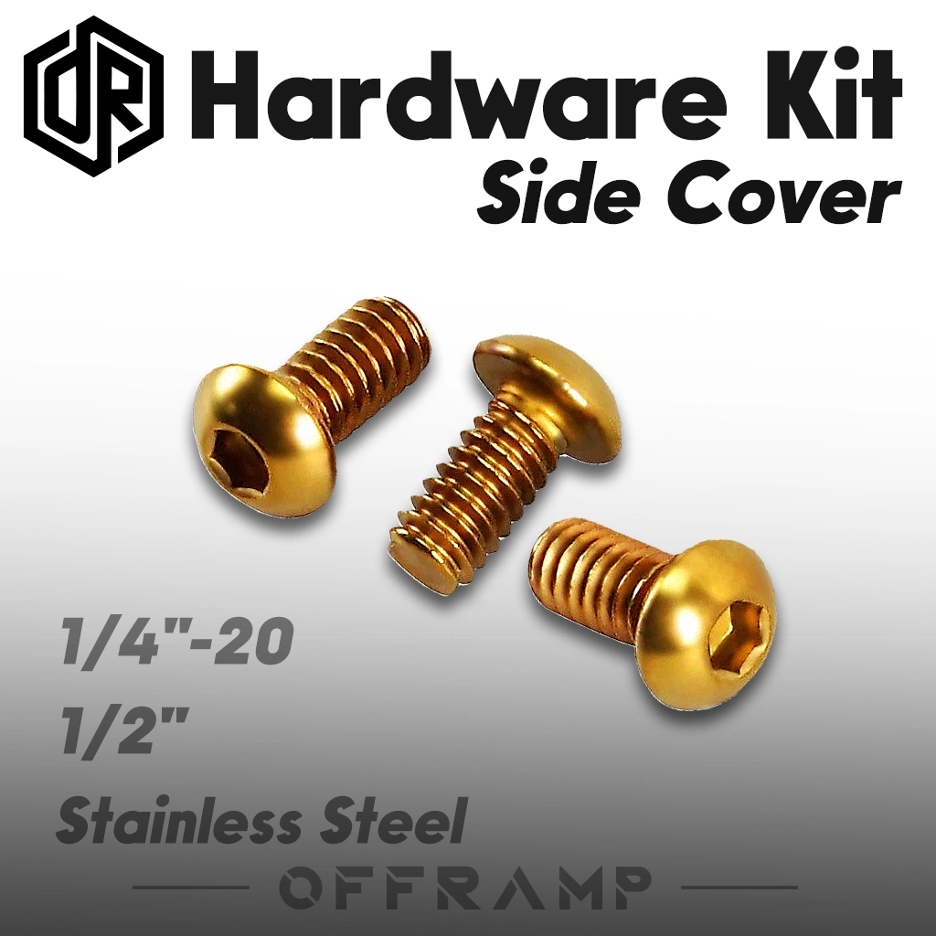 Gold Side Cover Screws Set for Harley Softail 2018–2024