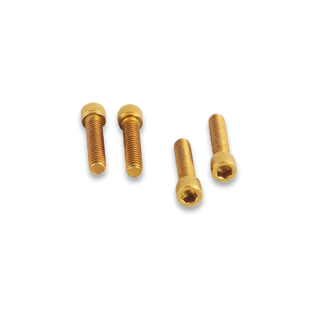 Gold Handlebar Riser Top Cover Bolt Kit for Harley - Image 2