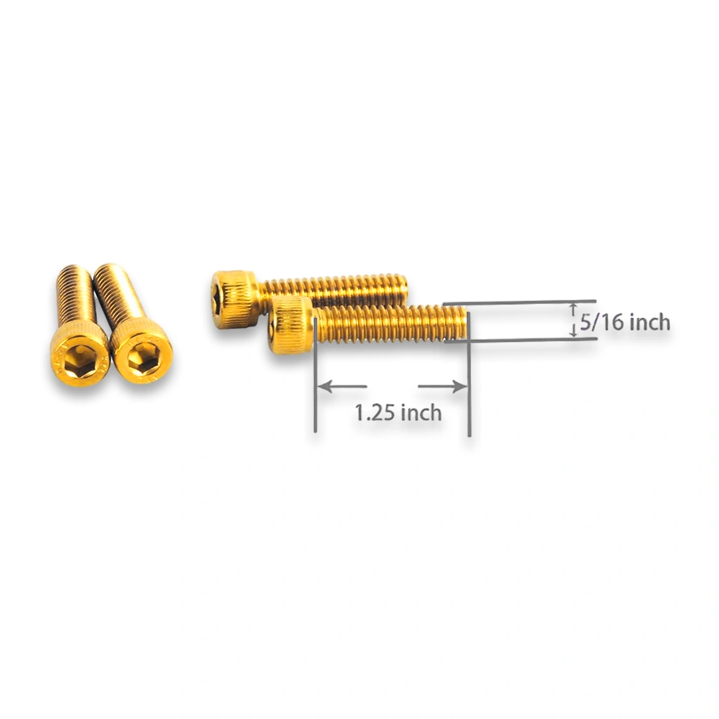 Gold Handlebar Riser Top Cover Bolt Kit for Harley - Image 8