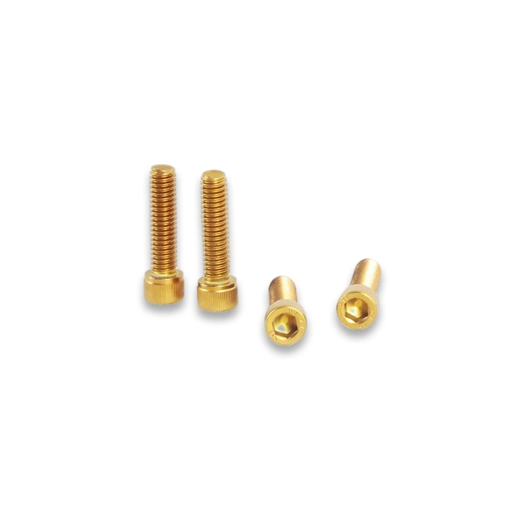 Gold Handlebar Riser Top Cover Bolt Kit for Harley - Image 3