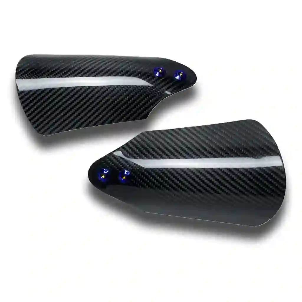 Carbon Fiber Hand Guard Windshields for Harley Rearview Mirrors (Left & Right) - Image 2