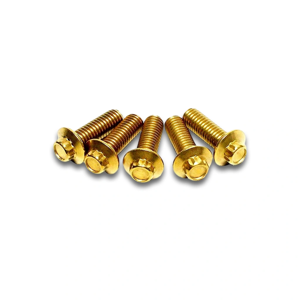 Gold Rear Brake Rotor Bolt Kit for Harley - Image 6